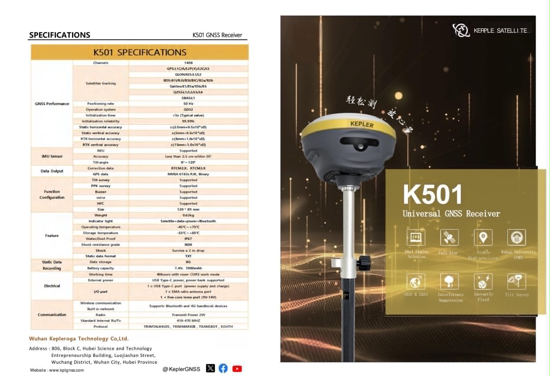 Kepler K501 Base and Rover Set